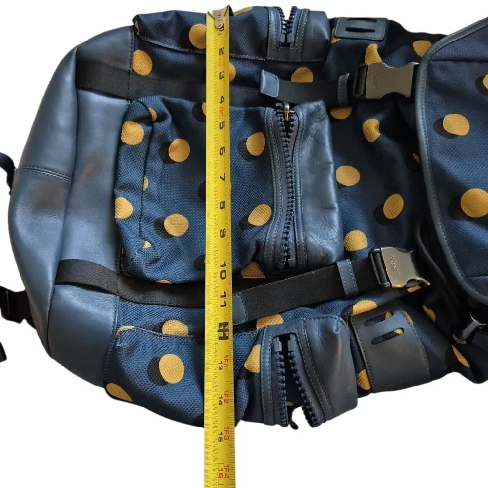 Coach Nylon Leather Trek Optical Dot Rucksack Backpack